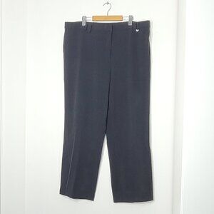 Intuitions Black Trousers Business Casual Wide Leg Dress Pant Plus Size 22W